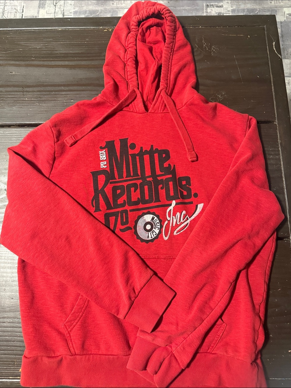 Mitte Records Red Crewneck Hoodie - Unbranded